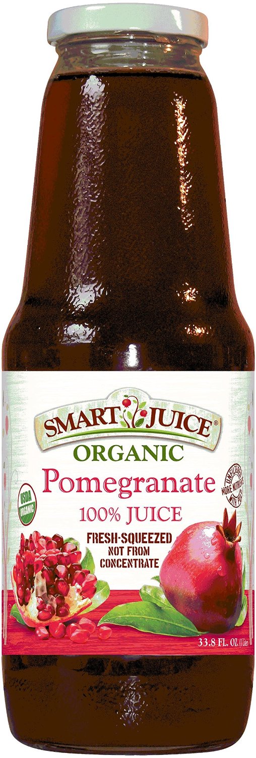 Smart Juice: 100% Juice Organic Pomegranate, 33.8 Oz