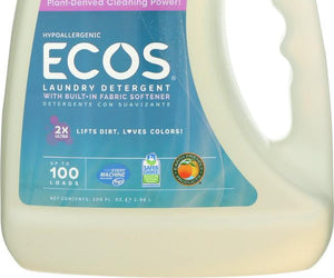 Earth Friendly: Ecos 2x Ultra Liquid Laundry Detergent Lavender, 100 Oz - RubertOrganics