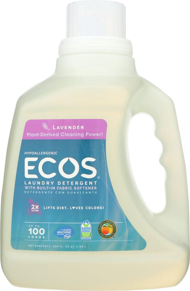 Earth Friendly: Ecos 2x Ultra Liquid Laundry Detergent Lavender, 100 Oz - RubertOrganics