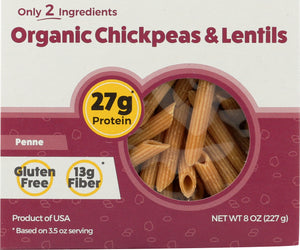 Chickapea: Organic Chickpea And Red Lentil Pasta Penne, 8 Oz