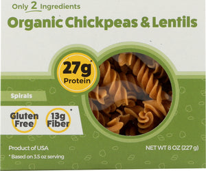 Chickapea: Organic Chickpea And Red Lentil Pasta Spirals, 8 Oz