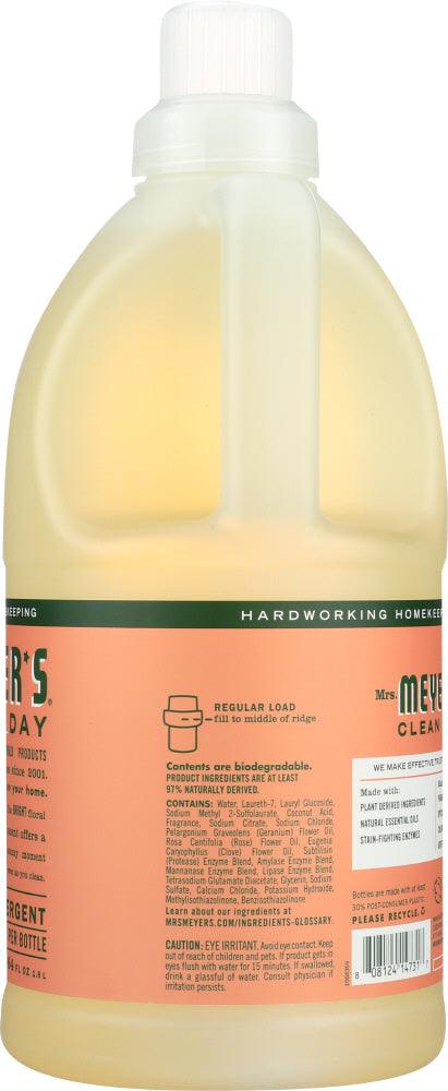 Mrs. Meyer's: Clean Day Laundry Detergent Geranium Scent, 64 Oz - RubertOrganics