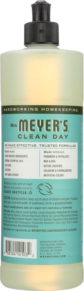 Mrs. Meyer's: Clean Day Liquid Dish Soap Basil Scent, 16 Oz - RubertOrganics