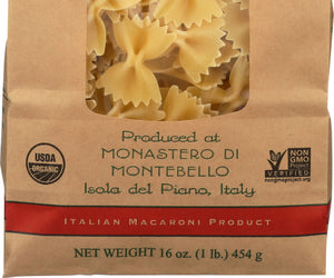 Montebello: Farfalle Organic Pasta, 16 Oz