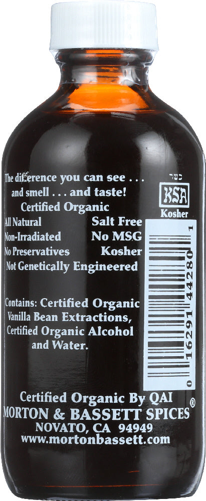 Morton & Bassett: Organic Pure Vanilla Extract, 4 Oz