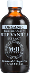 Morton & Bassett: Organic Pure Vanilla Extract, 4 Oz