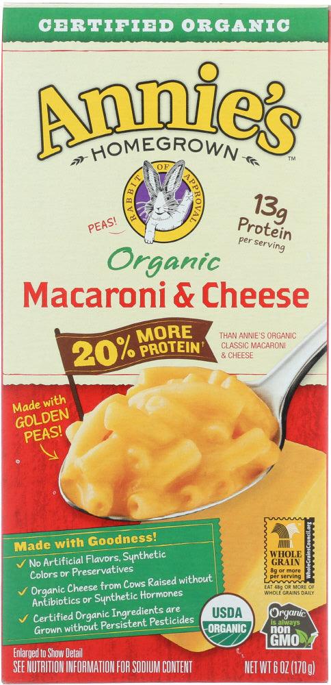 Annies Homegrown: Organic Macaroni & Cheese More Protein, 6 Oz - RubertOrganics