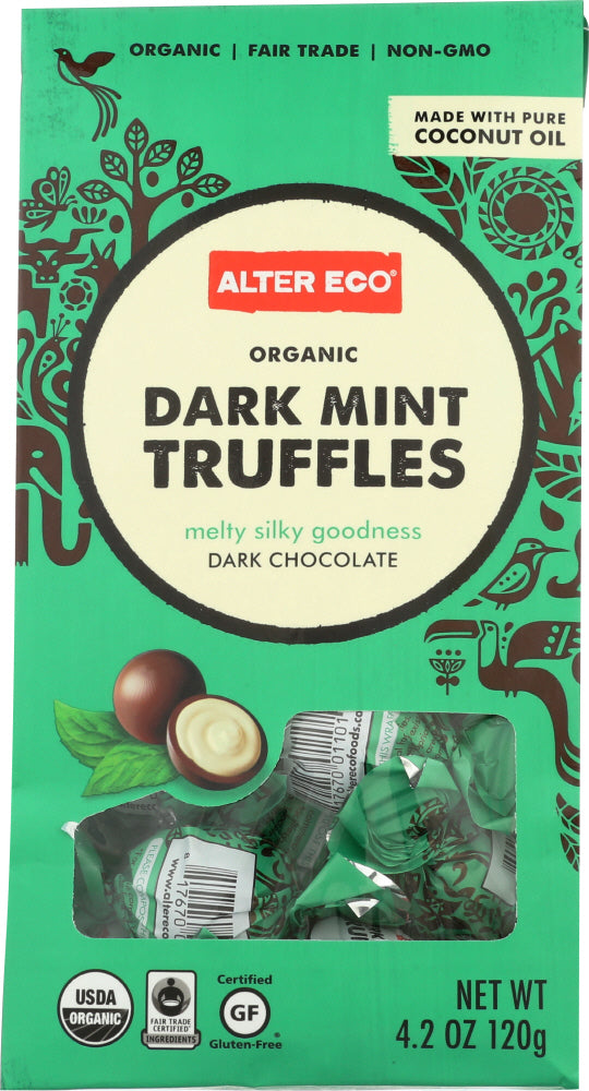 Alter Eco: Chocolate Truffle Dark Mint Organic, 4.2 Oz