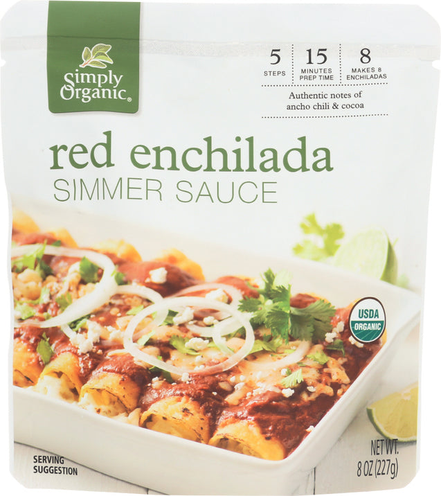 Simply Organic: Sauce Red Enchilada Simmer Organic, 8 Oz