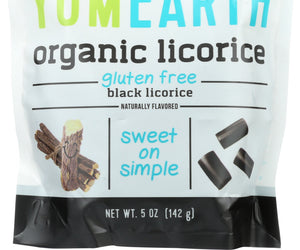 Yummyearth: Licorice Black Gluten Free Organic, 5 Oz