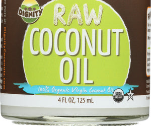 Dignity Coconuts: Raw Coconut Oil Organic & Virgin, 4 Oz