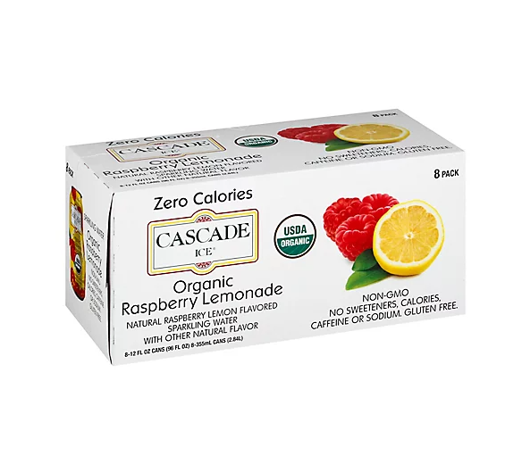 Cascade Ice: Organic Raspberry Lemonade, 96 Fo