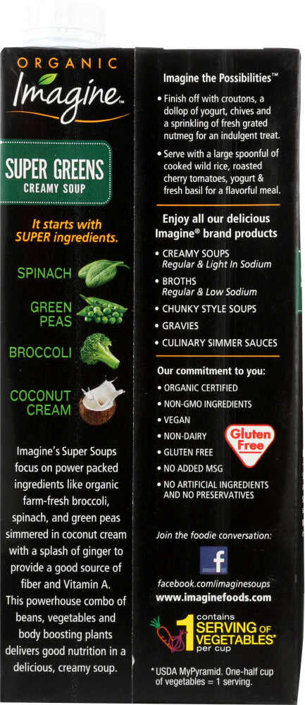 Imagine: Super Greens Creamy Soup Organic, 32 Oz