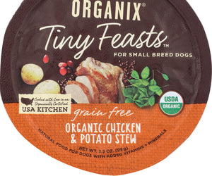 Castor & Pollux: Organix Tiny Feasts Grain Free Organic Chicken & Potato Stew, 3.5 Oz