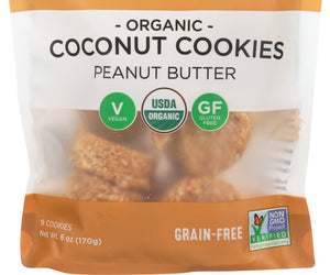 Emmys Organics: Coconut Cookies Peanut Butter, 6 Oz