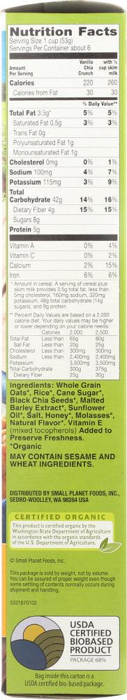 Cascadian Farm: Vanilla Chia Crunch Cereal, 12.5 Oz - RubertOrganics