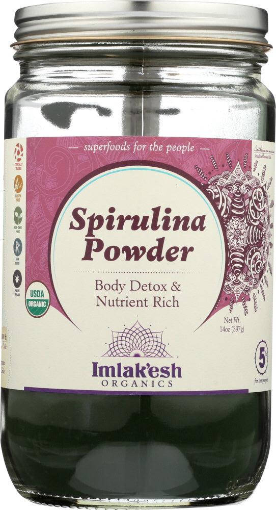 Imlakesh Organics: Spirulina Powder Organic, 14 Oz - RubertOrganics