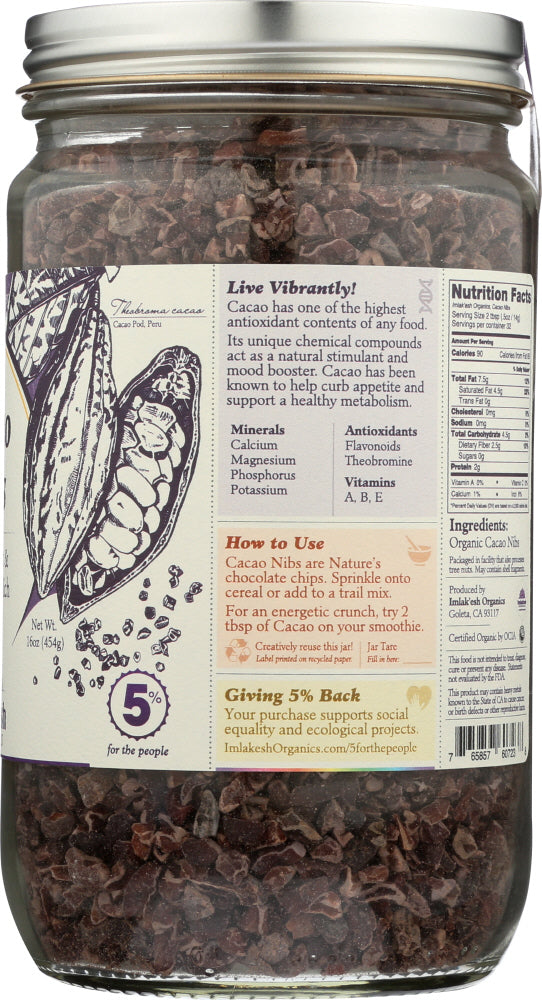 Imlakesh Organics: Cacao Nibs Organic, 16 Oz