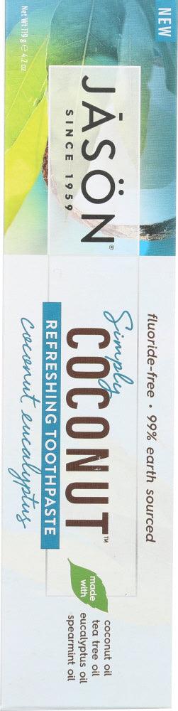 Jason: Toothpaste Simply Coconut Refreshing Fluoride-free, 4.2 Oz - RubertOrganics