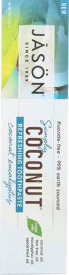 Jason: Toothpaste Simply Coconut Refreshing Fluoride-free, 4.2 Oz - RubertOrganics