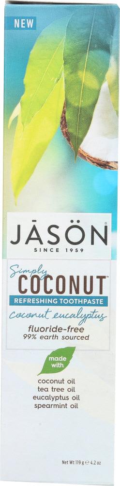 Jason: Toothpaste Simply Coconut Refreshing Fluoride-free, 4.2 Oz - RubertOrganics