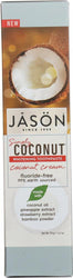 Jason: Toothpaste Simply Coconut Whitening Cream, 4.2 Oz - RubertOrganics