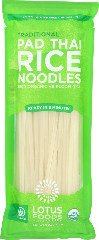 Lotus Foods: Pad Thai Rice Noodles Organic Traditional, 8 Oz