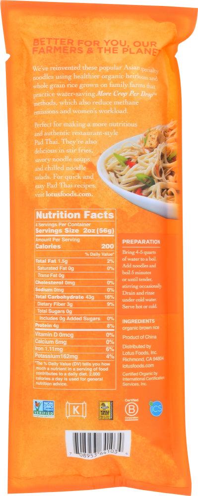 Lotus Foods: Pad Thai Rice Noodles Organic Brown Rice, 8 Oz - RubertOrganics