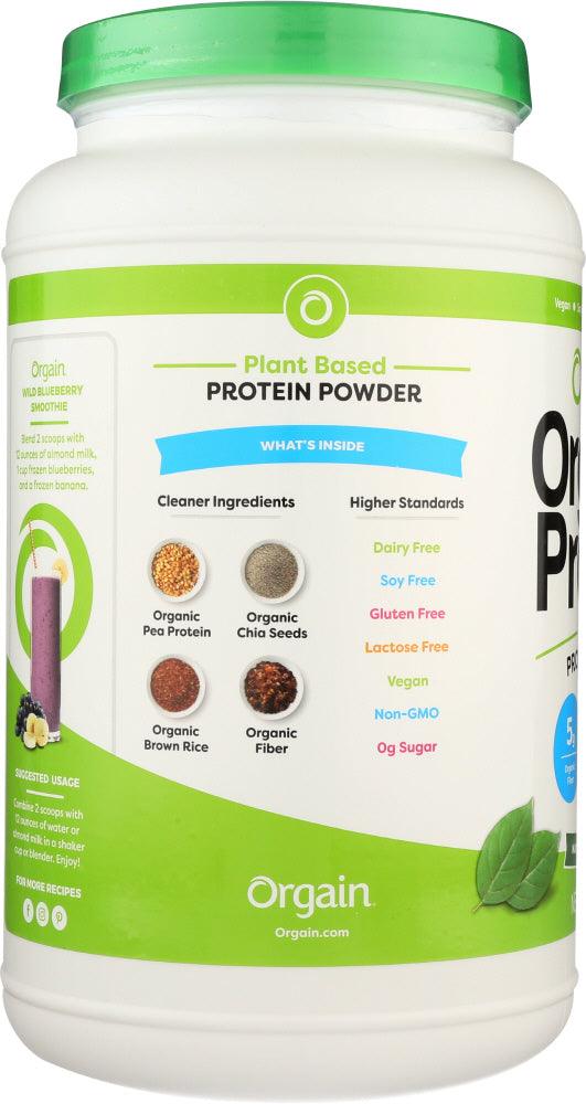 Orgain: Organic Unsweetened Protein Powder, 1.59 Lb - RubertOrganics