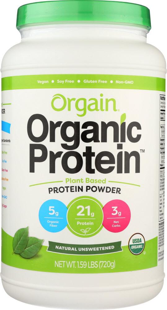 Orgain: Organic Unsweetened Protein Powder, 1.59 Lb - RubertOrganics