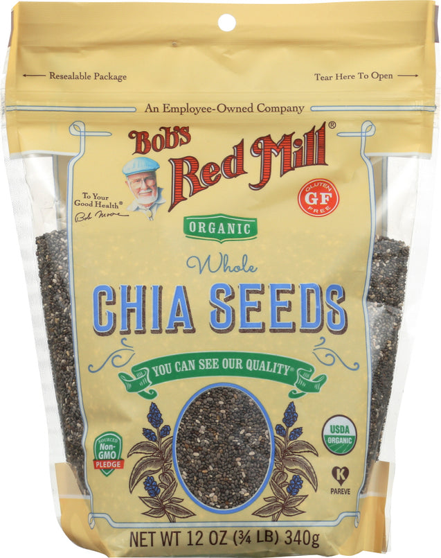 Bobs Red Mill: Organic Whole Chia Seeds, 12 Oz