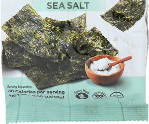 Annie Chuns: Organic Seaweed Snacks, Sea Salt, 0.35 Oz