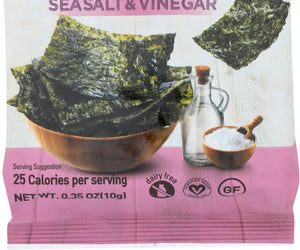Annie Chuns: Organic Seaweed Snacks Sea Salt & Vinegar, 0.35 Oz