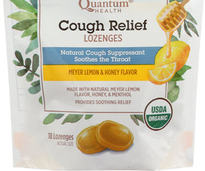 Quantum: Lozenges Cough Relief Lemon And Honey Organic, 18 Ea