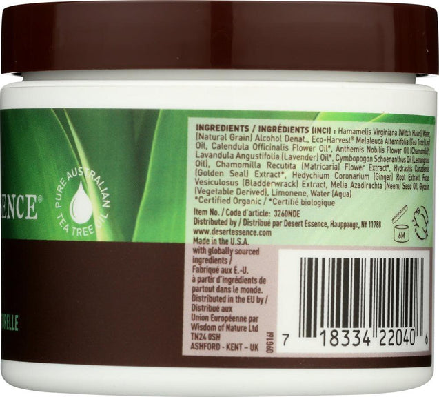 Desert Essence: Natural Tea Tree Oil Facial Cleansing Pads Original, 50 Pc - RubertOrganics