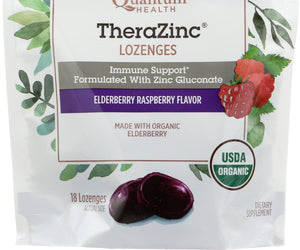 Quantum: Lozenges Therazinc Elderberry Organic, 18 Ea