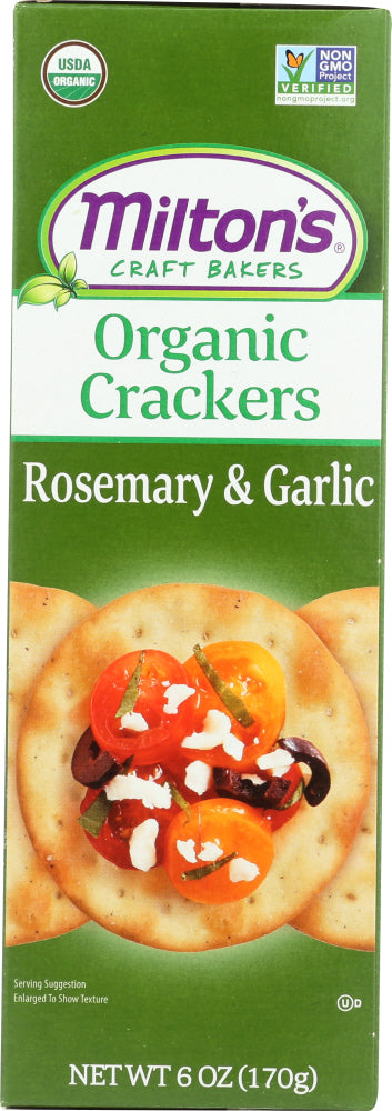 Miltons: Organic Rosemary & Garlic Crackers, 6 Oz