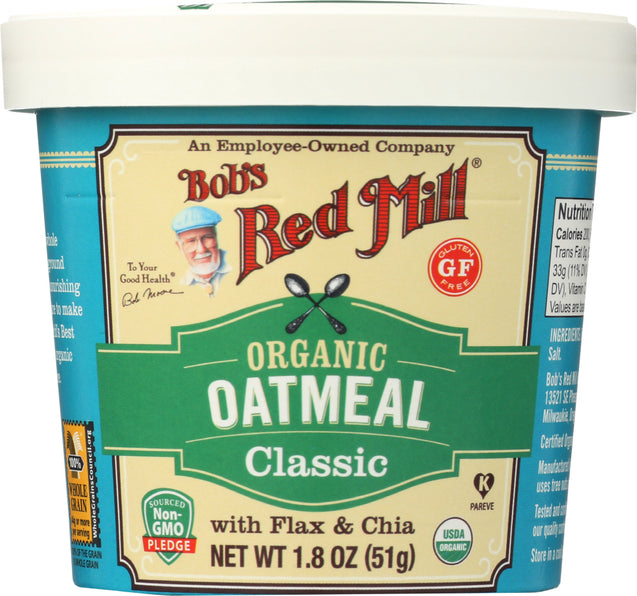 Bobs Red Mill: Organic Oatmeal Classic, 1.8 Oz