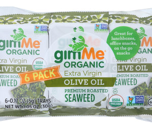Gimme: Organic Premium Roasted Seaweed Extra Virgin Olive Oil 6x0.17oz, 1.05 Oz