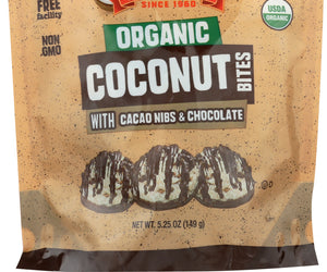 Jennies: Organic Coconut Bites With Cacao Nibs, 5.25 Oz