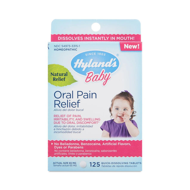 Hyland: Pain Relief Baby Oral, 125 Tablets - RubertOrganics