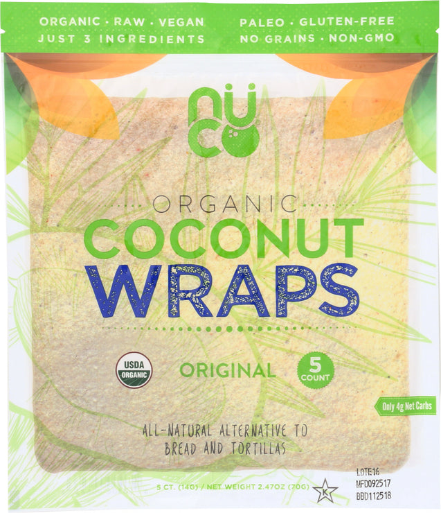 Nuco: Organic Coconut Wraps Original, 2.47 Oz