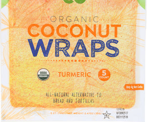 Nuco: Organic Coconut Wraps Turmeric, 2.47 Oz