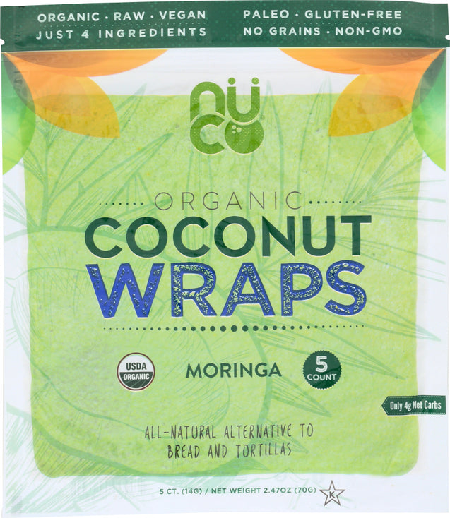 Nuco: Organic Moringa Coconut Wraps, 2.47 Oz