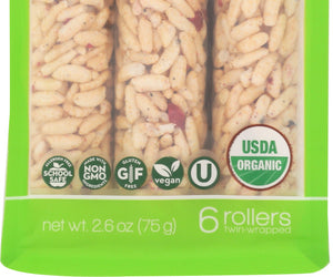 Bamboo Lane: Organic Crunchy Rice Rollers Pouch Mixed Berry, 2.6 Oz