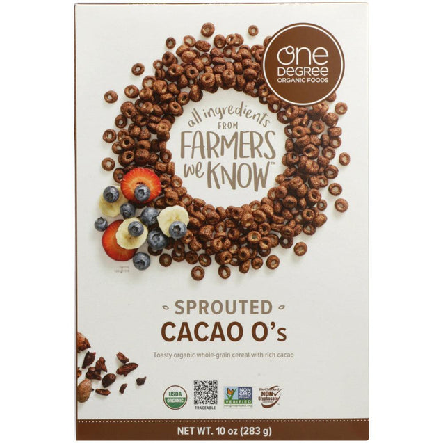 One Degree: Sprouted Cacao O Cereal, 10 Oz - RubertOrganics