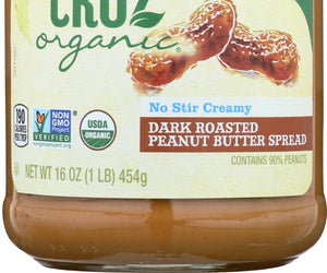 Santa Cruz: Dark Roasted Creamy Peanut Butter, 16 Oz