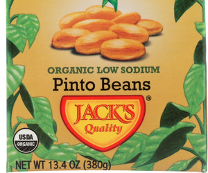 Jacks Quality: Organic Low Sodium Pinto Beans, 13.4 Oz