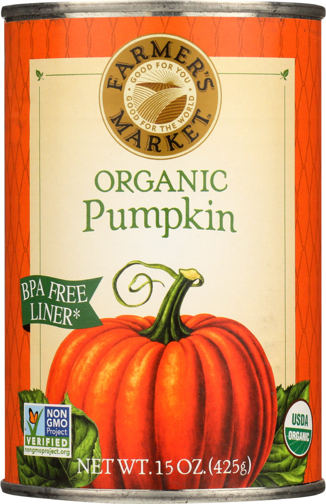 Farmers Market Foods: Organic Canned Pumpkin, 15 Oz