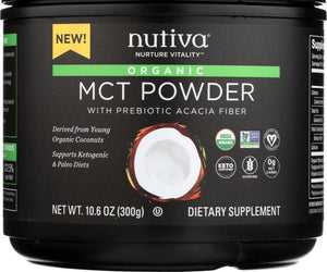 Nutiva: Mct Powder, 10.6 Oz - RubertOrganics